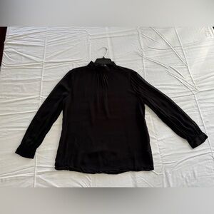 J McLaughlin M Black sheer blouse capsule minimalist designer